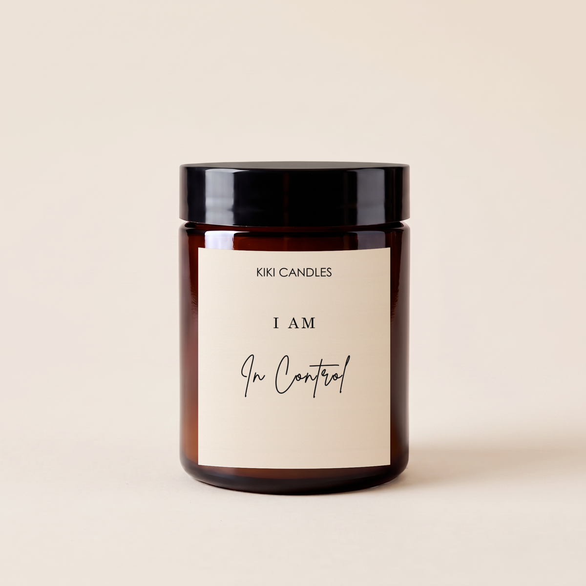 I Am In Control Candle – Affirmation Gift — Amber Jar & Lid 140g