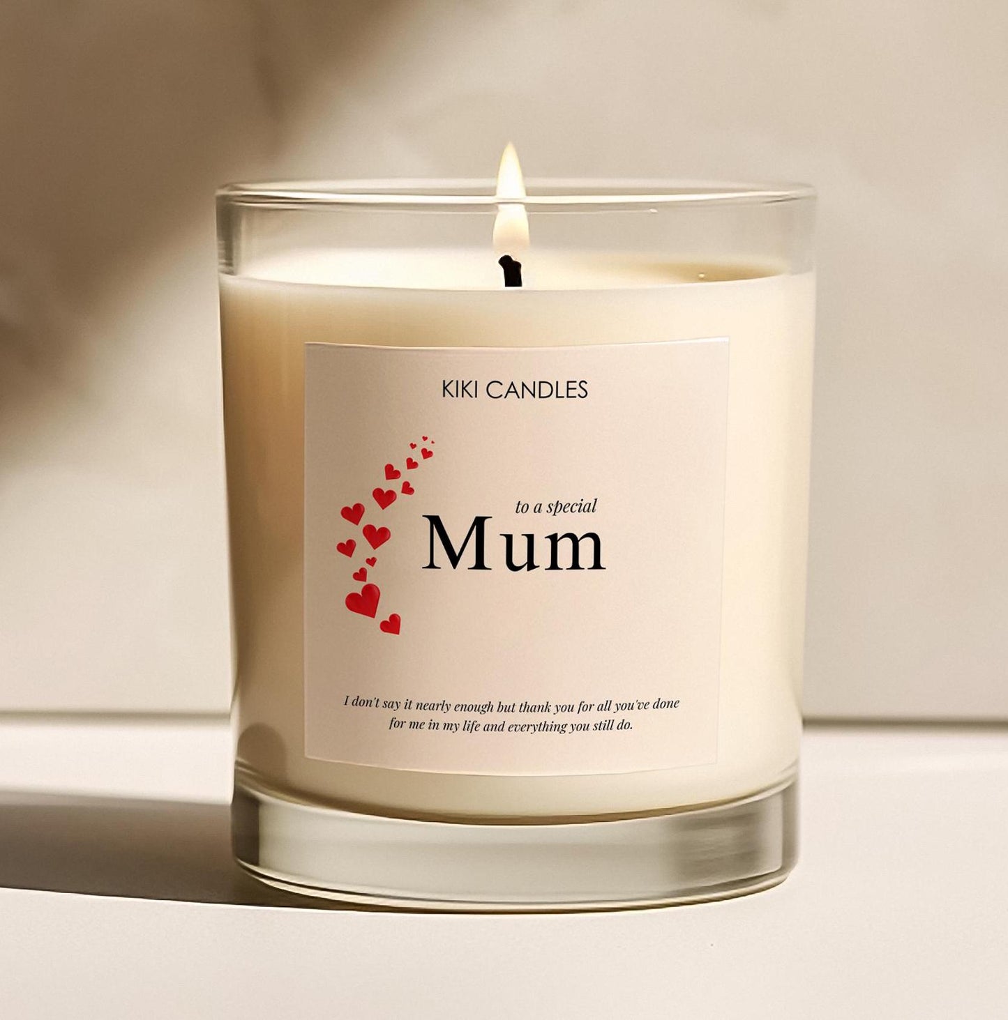 Happy Mothers Day Candle for a Special Mum, With personalised message, Soy Wax candle, choose a scent.