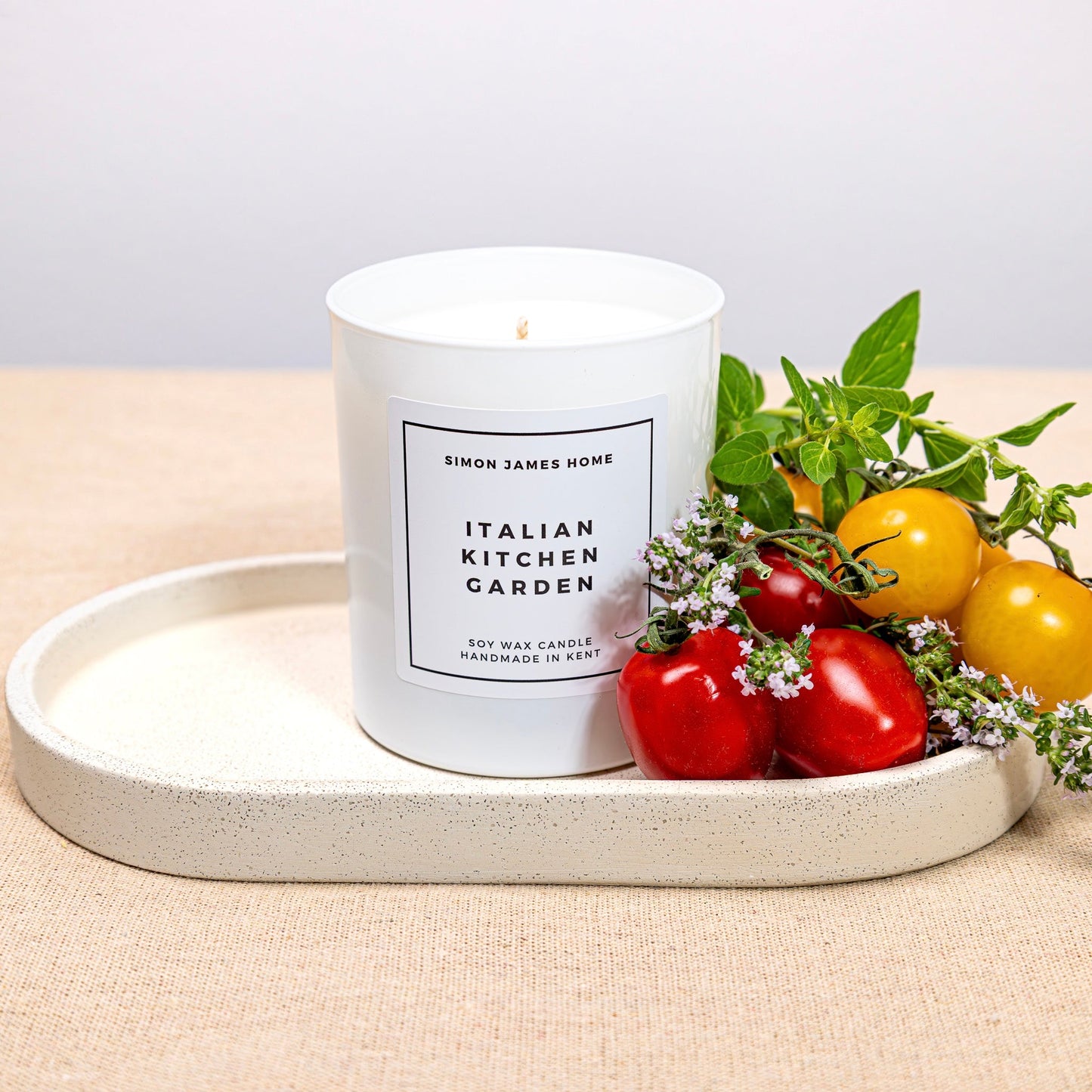Italian Kitchen Garden Candle - Handmade Soy Wax - Botanical Candle