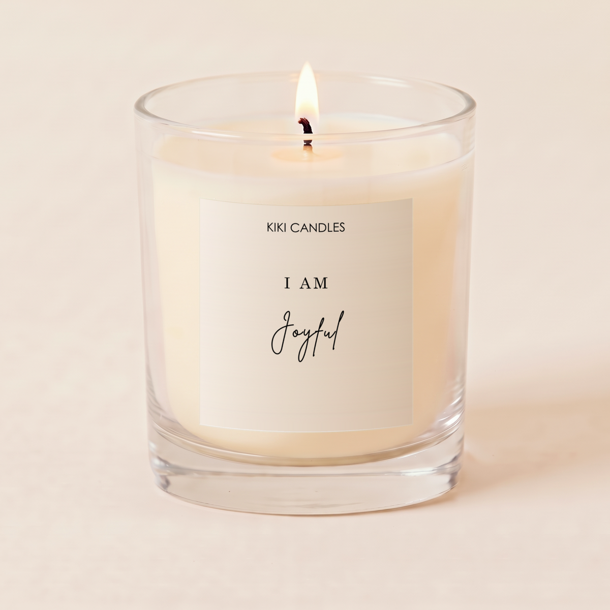 I Am Joyful Candle – Positivity Affirmation Gift — Clear Jar 30cl