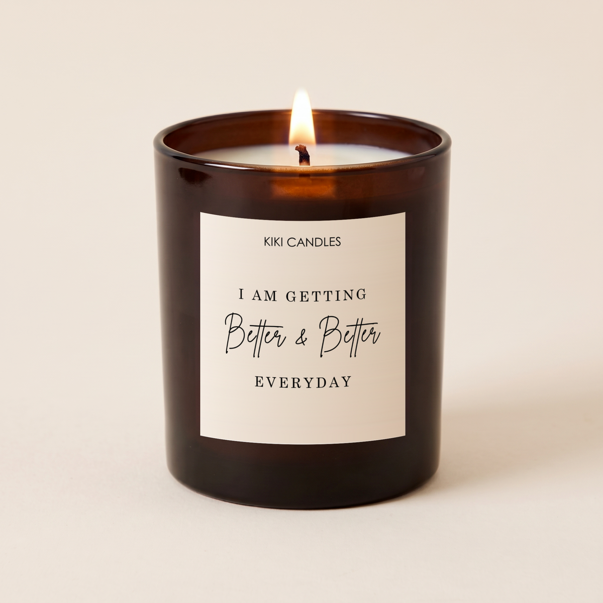I Am Getting Better & Better Candle – Positivity Gift — Amber Jar 20cl