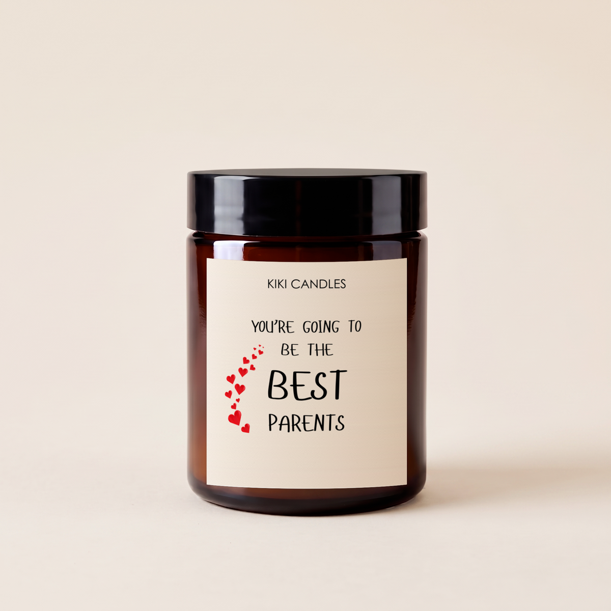 Best Parents Candle – New Baby Gift for Parents-To-Be — Amber Jar & Lid 140g