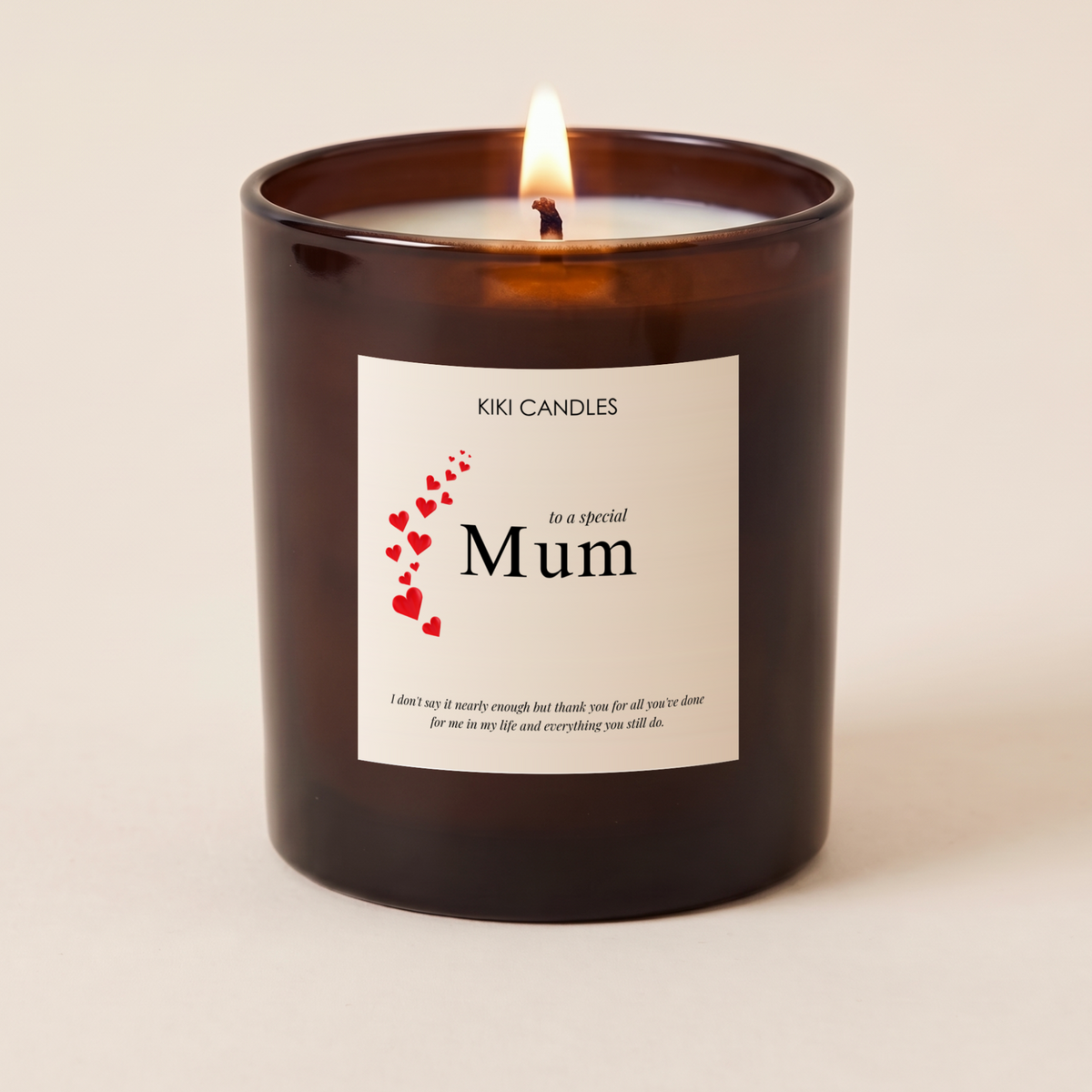 Personalised Candle for Mum – Mother's Day Gift — Amber Jar 30cl