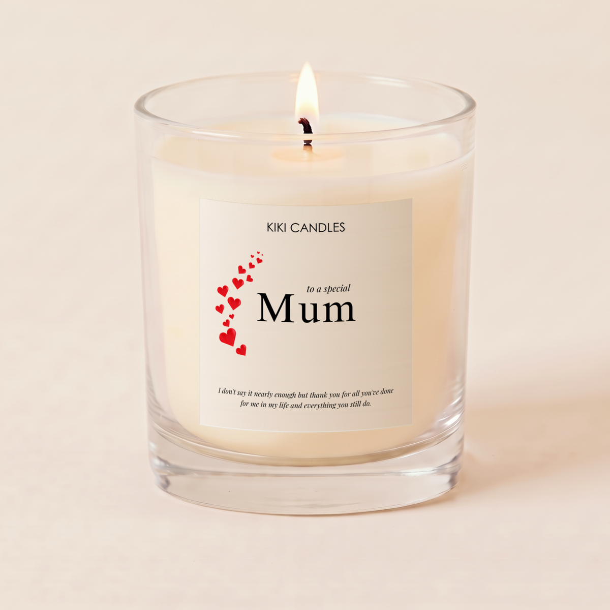 Personalised Candle for Mum – Mother's Day Gift — Clear Jar 30cl