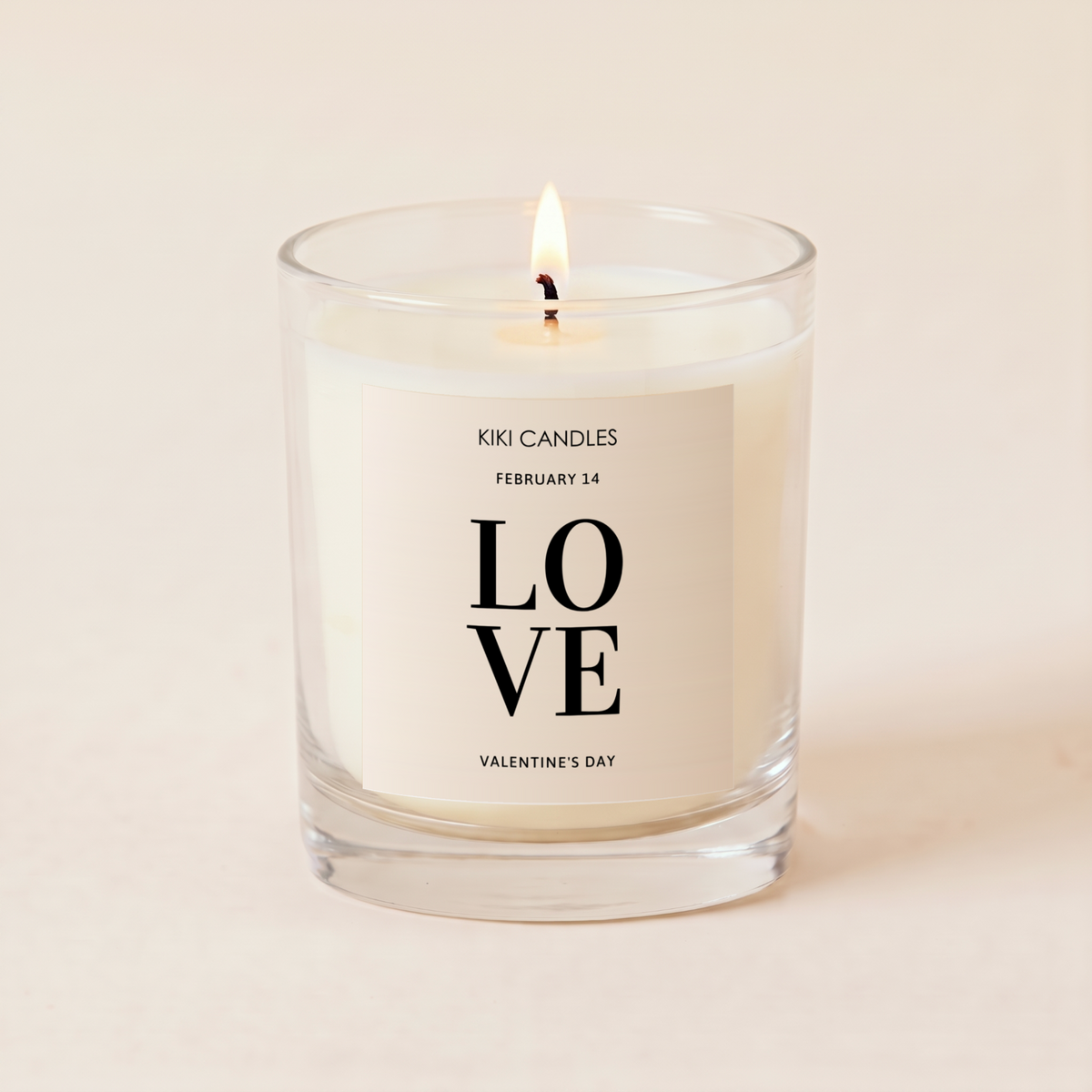 Personalised Love Candle – Valentine's Day Gift for Couples — Clear Jar 20cl