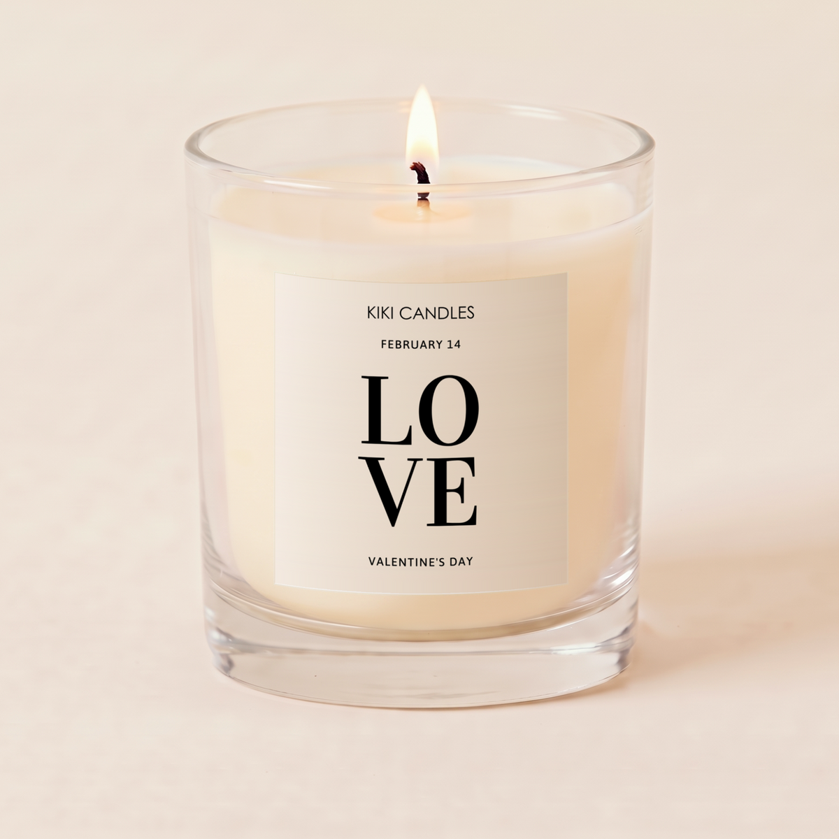 Personalised Love Candle – Valentine's Day Gift for Couples — Clear Jar 30cl