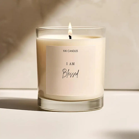 I Am Blessed Candle Gratitude Grateful Mindfulness Gifts Positive Affirmation Scented Candle Soy wax Candle Positivity
