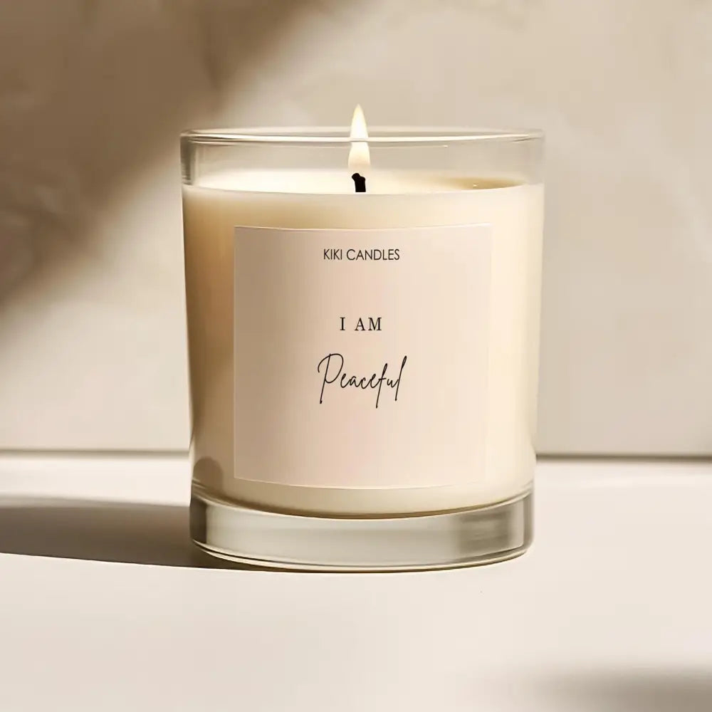 I Am Peaceful Candle Gratitude Grateful Mindfulness Gifts Positive Affirmation Scented Candle Soy wax Candle Positivity