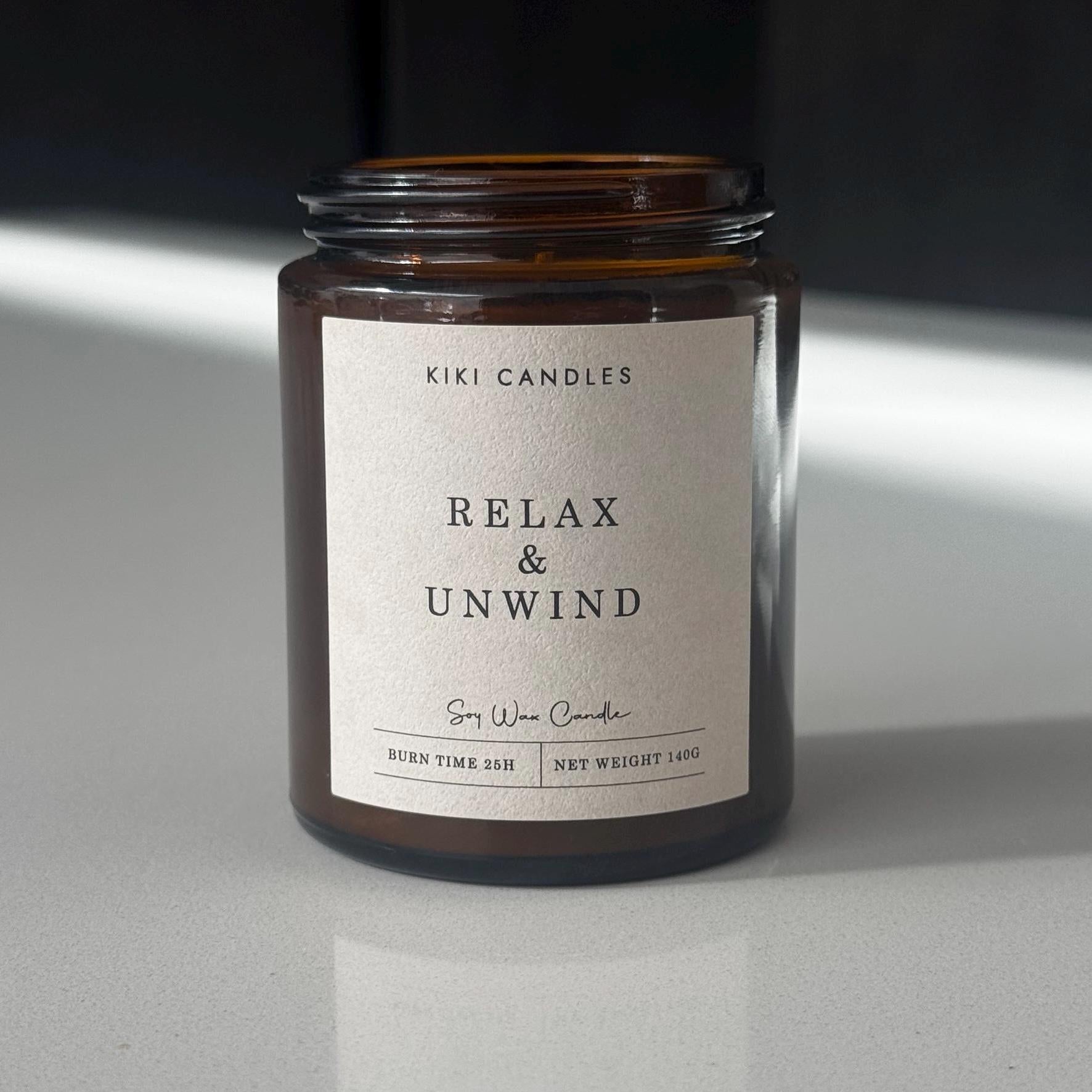 Relax & Unwind Aromatherapy Scented Soy Wax Candle