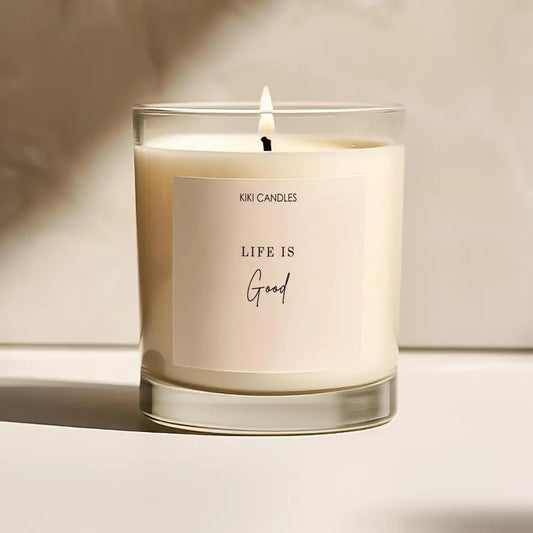 Life is Good Candle Gratitude Grateful Mindfulness Gifts For Women Positive Affirmation Scented Candle Soy wax Candle