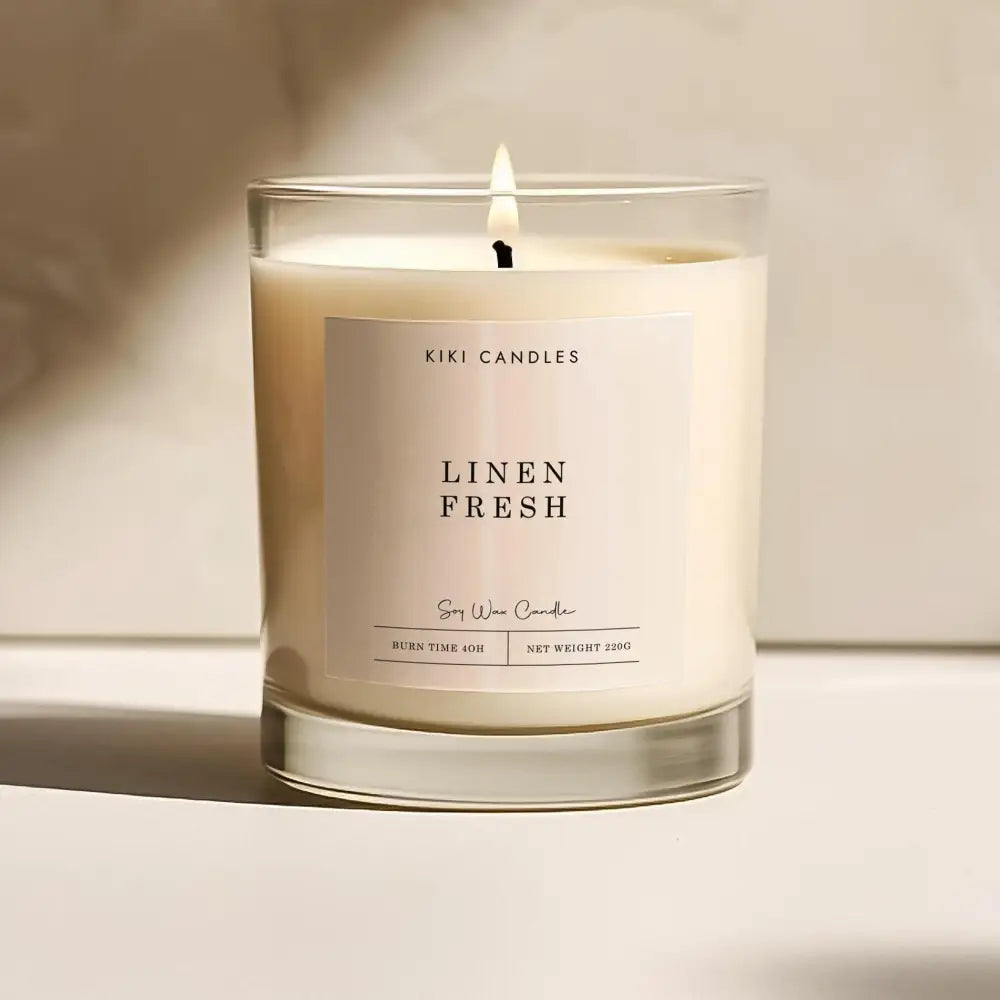 Linen Fresh Scented Soy Wax Candle