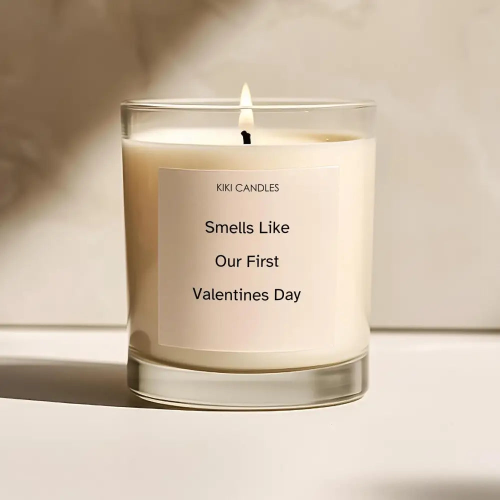 Smells Like Our First Valentine Personalised Candle